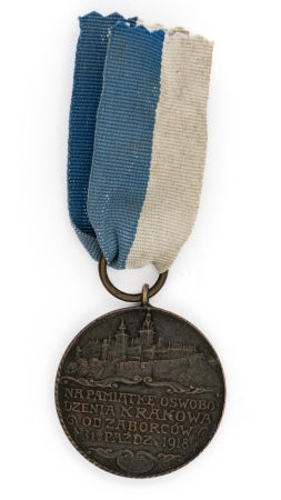 Medal patriotyczny/pamiątkowy "Na pamiątkę oswobodzenia Krakowa od zaborców 31.Paźdz.1918"