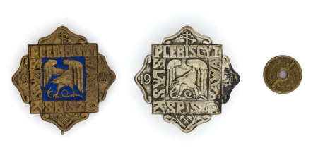 Zestaw dwóch odznak Plebiscyt Spisz Śląsk Orawa. 1920