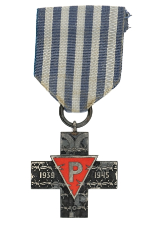 Krzyż Oświęcimski ze wstążką