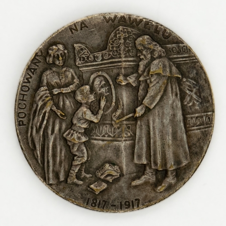 Medal Tadeusz Kościuszko Pochowany na Wawelu 1817-1917