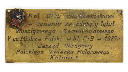 Plakieta Polski Związek Motorowy