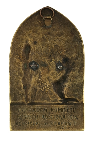 Plakieta - Wykup kościoła św. Agnieszki w Krakowie, 1924
