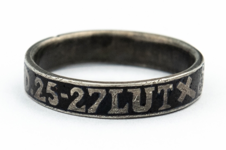 Obrączka patriotyczna z okresu Żałoby Narodowej. 8 Kwie[tnia] 1861 *Dn.25-27 lut[y]