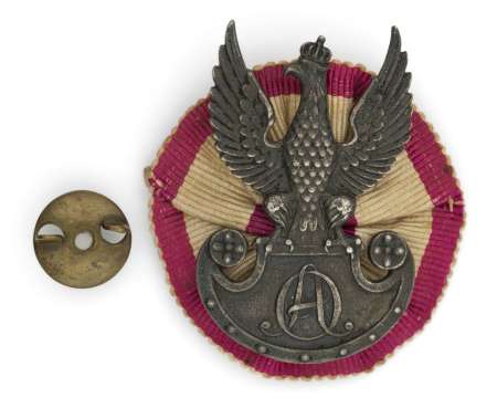 Kokarda z odznaką w formie orła dla Armii Ochotniczej
