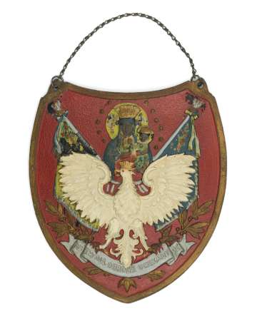 Ryngraf patriotyczny Matka Boska Częstochowska z Orłem