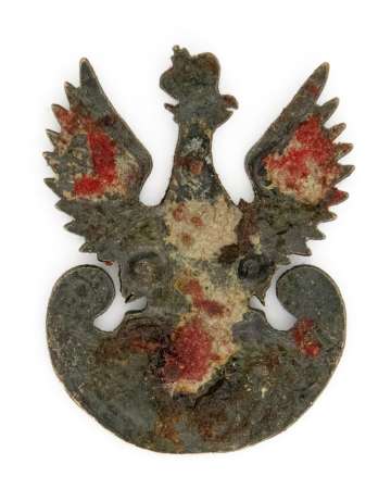 Orzeł wz. 17 - cyfra pułkowa "3" na tarczy amazonek, Warszawa 1917