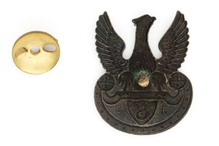 Orzeł z literą "S" na tarczy amazonek - Skarnik Fiszbein Warszawa