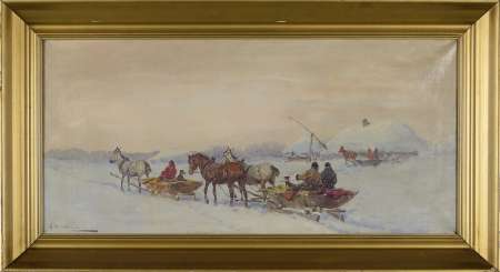 Powrót z polowania zimą