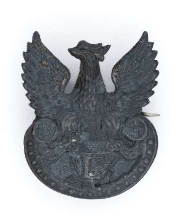 Orzeł z literą L odlewany na podstawie orłów wykonany w Krakowie w 1916