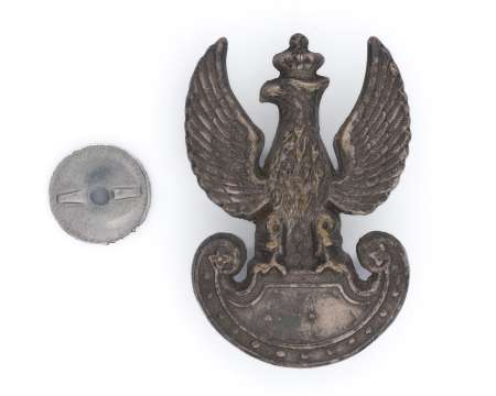 Orzeł wykonany na terenie okupowanych Niemiec w firmie Deumer w Ludenscheid