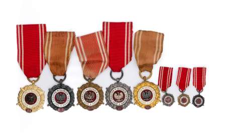 Zestaw 5 medali Siły Zbrojne w Służbie Ojczyzny z trzema miniaturami