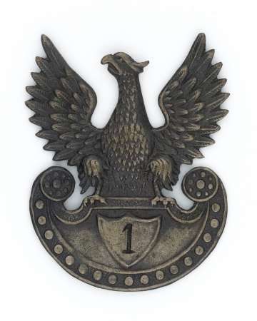 Orzeł z rytowaną cyfrą 1, Warszawa 1917