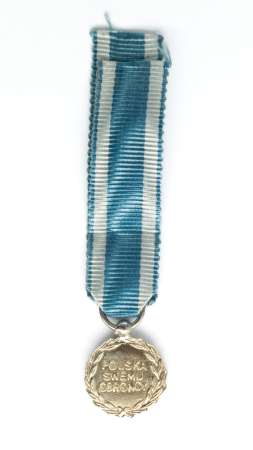 Miniatura medalu Polska Swemu Obrońcy - Medal Lotniczy - Wersja z lakierowaną szachownicą