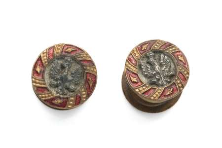 Para patriotycznych spinek z orłami do mankietów