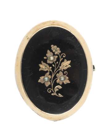 Brosza patriotyczna żałobna/sekretnik