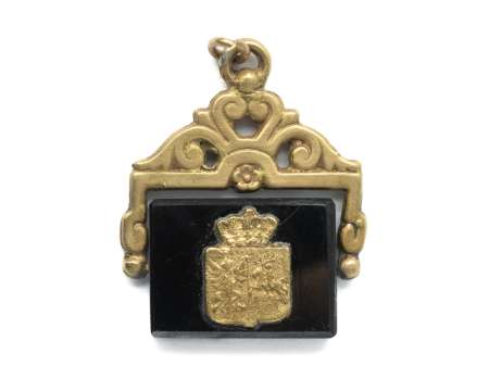 Pieczątka do laku(?) z herbem z okresu Powstania Listopadowego