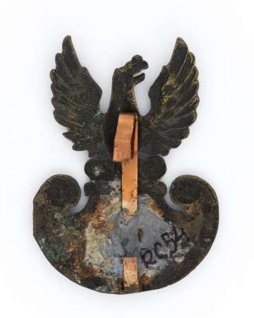 Orzeł z okiem opatrzności i napisem "Za Ojczyznę i Wolność"