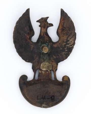 Orzeł oficerski Wojsko Polskie we Francji, cyfra "5" na tarczy amazonek