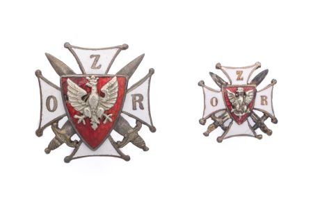 Zestaw 2 miniatur odznaki Związek Oficerów Rezerwy