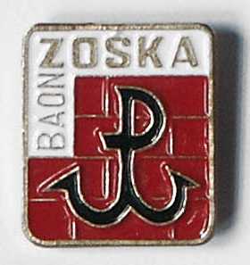 Odznaka kombatancka AK "Baon Zośka".