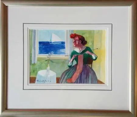 Samotny biały żagiel