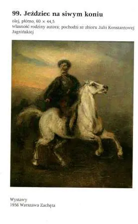 Jeździec na siwym koniu