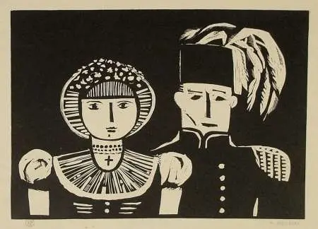 Górnik i dziewczyna, ok. 1962