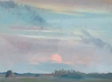 Pejzaż z zachodzącym słońcem - Jastarnia