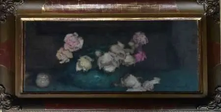 Białe i różowe róże, ok. 1932