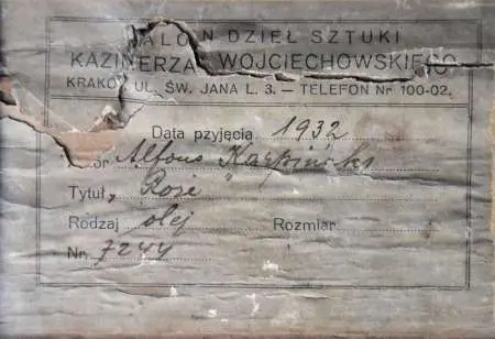 Białe i różowe róże, ok. 1932