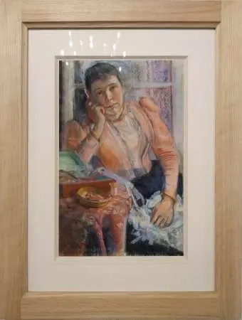 Dziewczyna przy szyciu