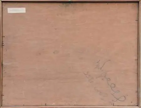 Pejzaż z domem, sadem i wozem, 1955