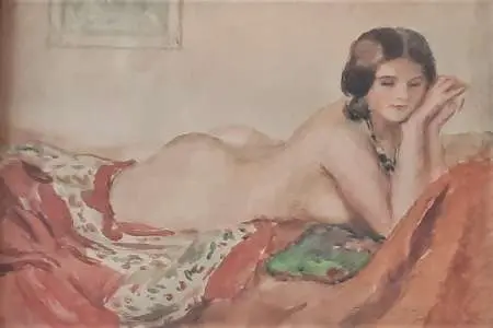 Akt kobiecy we wnętrzu, ok 1930 r.