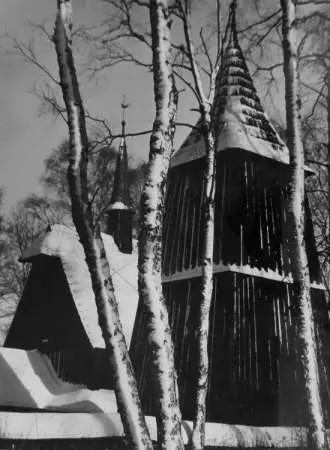 Drewniany kościół św. Michała w Parku Kościuszki w Katowicach, 1966