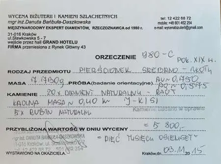Pierścionek z diamentami
