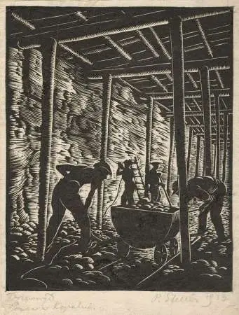 Praca w kopalni, 1933