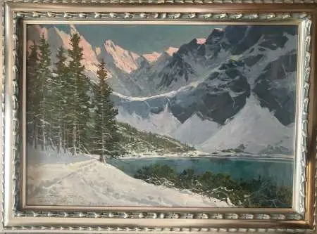 Pejzaż zimowy Tatry - Morskie Oko