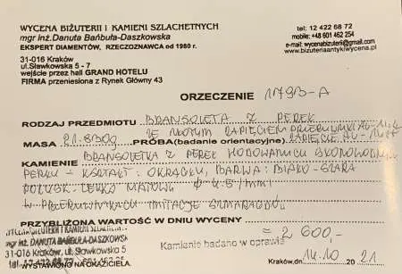 Bransoletka z pereł 