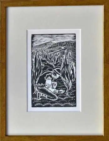 Jałowcarz przy krzewie, 1928