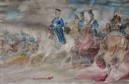 Generał Dwernicki na czele kawalerii