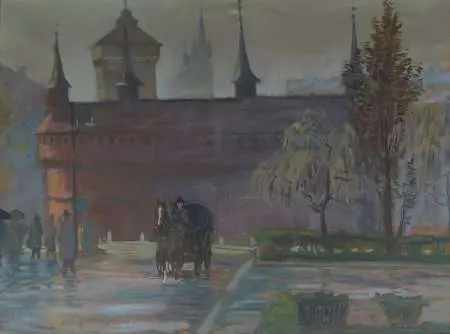 Widok na krakowski barbakan