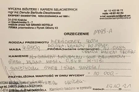 Pierścionek brylanty szafir 