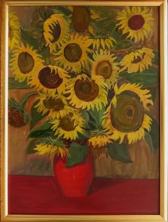 Słoneczniki w wazonie, 1995