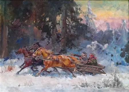 Powrórt do domu saniami