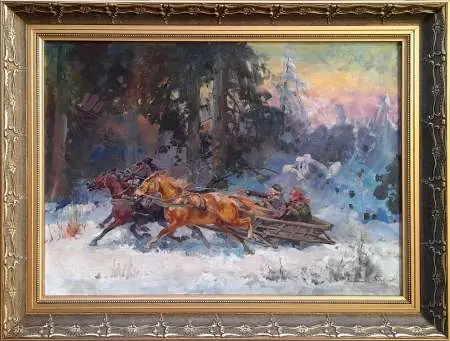 Powrórt do domu saniami