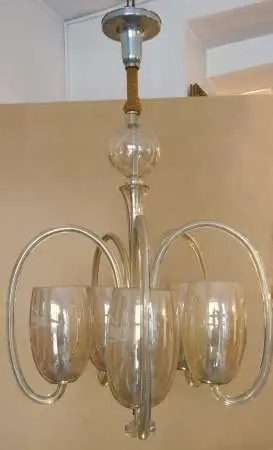 Żyrandol art deco, Czechosłowacja, ok. 1930 