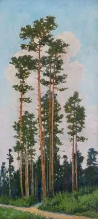 Pejzaż z sosnami, 1960