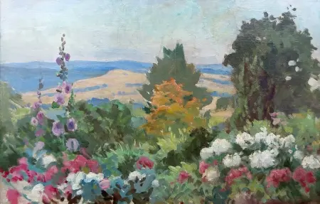 Pejzaż z ogrodem, ok. 1960 