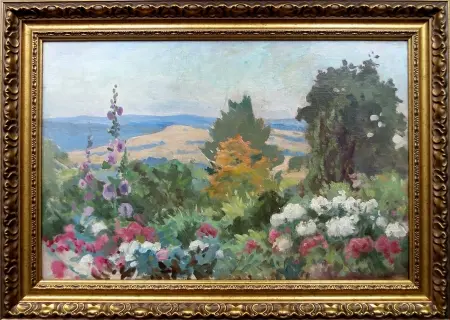 Pejzaż z ogrodem, ok. 1960 