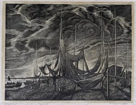 Port rybacki w Sopocie, 1956